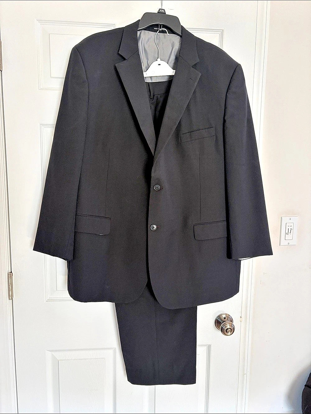 Pronto Uomo suit Wool Black 52 Long / 47 Waist Like New